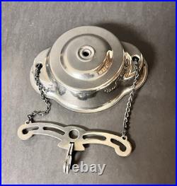 Beautiful Aladdin Hanging Kerosene Lamp Chrome Ceiling Retractor Works Great