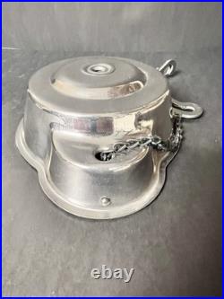 Beautiful Aladdin Hanging Kerosene Lamp Chrome Ceiling Retractor Works Great