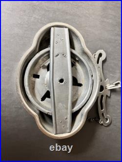 Beautiful Aladdin Hanging Kerosene Lamp Chrome Ceiling Retractor Works Great