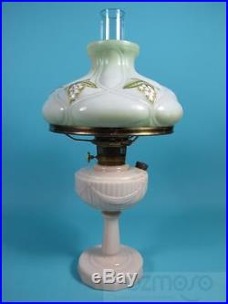 Beautiful Aladdin Lincoln Drape Tall Kerosene Oil Lamp w Painted 10 Glass Shade