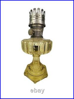 Beautiful Antique Aladdin Amber Yellow 1934 Cathedral Shelf Lamp