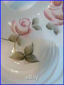 Beautiful Vintage Frosted Glass Lamp Shade Roses for Aladdin Coleman Rayo