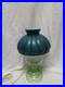 Beautiful Vintage Green Uranium Glass 22 Oil Electric Lamp Jade Shade Aladdin