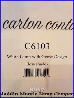 Brand New Aladdin White Lamp With Geese Design