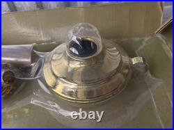 Brass Aladdin Round Wick Oil Lamp New In Box Made In England