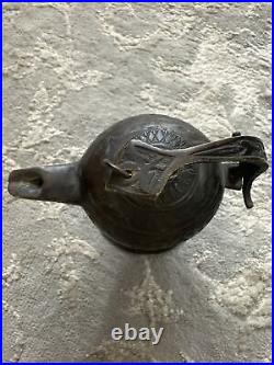 Brass Ottoman Antique Deer Motif Home Office Decor Aladdin Magic Oil Lamp RARE