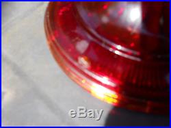 C 1938 Ruby Red Glass Beehive Aladdin Oil Kerosene Lamp & Model B Display Burner