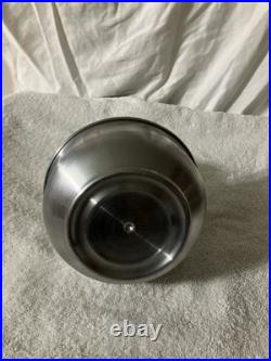 C. 1965 Aladdin Oil Lamp, Wick Raiser 23 Base 6 7/16Dia, Aluminum, 2.5 Fitter