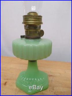 C1930s JADITE ALADDIN OIL KEROSENE LAMP CORINTHIAN MODEL B COMPLETE ORIGINAL