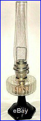 C1935-36 Aladdin kerosene LAMP, Corinthian, B104, ebony base, B- burner, 8.75