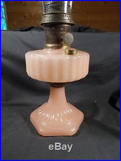 C1935 ALADDIN B-116 Rose Corinthian Kerosene Oil Lamp with Burner & Chimney