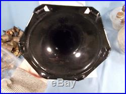 C1935 ALADDIN B104 Black Ft Crystal Corinthian Kerosene Oil Lamp Burner Chimney