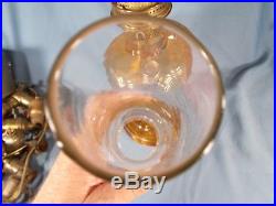 C1937 ALADDIN B82 Amber CRYSTAL BEEHIVE Kerosene Oil Lamp Burner Chimney