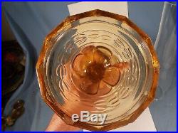 C1940 ALADDIN B-52 Amber Washington Drape Kerosene Oil Lamp wBurner & Chimney