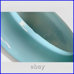 Cased Aqua Blue Glass over White Lamp Shade for 10 Fitter Aladdin B&H E. Miller