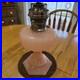 Cathedral Aladdin Oil Lamp Style B-112 Pastel Rose or Flesh Moonstone Art Glass