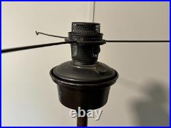 Center Draft Oil Lamp Floor Stand Base 54 Tall Aladdin No 12 Bronze Font