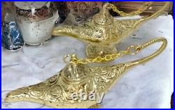 Classic Rare Hollow Legend Aladdin Magic Genie Lamps Incense Burners Retro