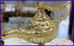 Classic Rare Hollow Legend Aladdin Magic Genie Lamps Incense Burners Retro