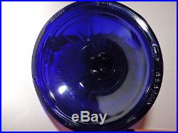 Cobalt BLUE SHORT LINCOLN DRAPE ALADDIN KEROSENE OIL LAMP 1989