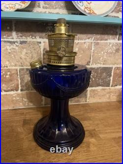 Cobalt Blue Aladdin Oil Lamp 23