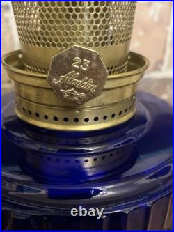 Cobalt Blue Aladdin Oil Lamp 23