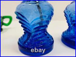 Collectible Vintage Miniature Mini Glass Kerosene Oil Lamp Lot Of 5 Hong Kong