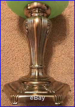 Collector Quality! Aladdin Green Moonstone Majestic Kerosene Mantle Lamp