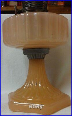 Corinthian Pink Moonstone Oil Lamp Aladdin Mantle Lamp Company
