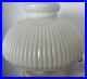 Cream Custard Glass Aladdin Tall Oil Lamp With Antique Hobnail Glass Shade