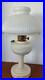 Cream Custard Glass Lincoln Drape Aladdin Tall Lamp Antique White Glass Shade