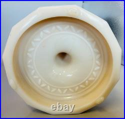 Cream Custard Glass Lincoln Drape Aladdin Tall Lamp Antique White Glass Shade
