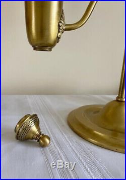 EXCEPTIONAL Aladdin model 110 Antique Oil Kerosene Brass # 4 Student Lamp RARE