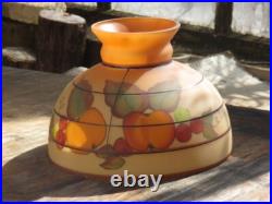 Electrified Amber Aladdin Colonial Hobnail Lamp, Beautiful Hand Painted Shade