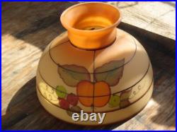 Electrified Amber Aladdin Colonial Hobnail Lamp, Beautiful Hand Painted Shade