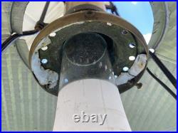 Electrified Country Store Antique Aladdin Brass Oil Lamp Green Tin Reflector