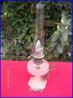 Electrified Rose Moonstone Corinthian Aladdin Oil Lamp