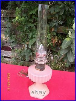 Electrified Rose Moonstone Corinthian Aladdin Oil Lamp