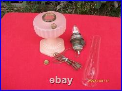 Electrified Rose Moonstone Corinthian Aladdin Oil Lamp