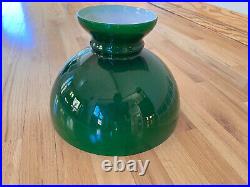 Emeralite Green Cased Glass Oil Kerosene Electric Lamp Shade 12 fitter