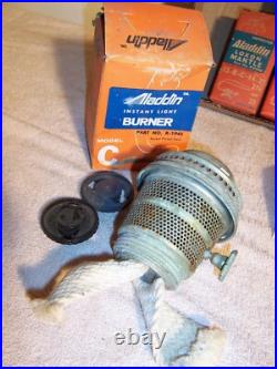 Estate Group Unused Aladdin Oil Lamp Loxon Mantles Model C &23 Burners 8 pcs