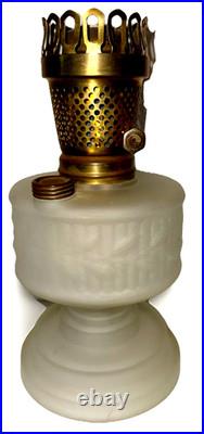 Farmor Kerosene Lamp Satin White with Model A Burner Both Rare & HTF