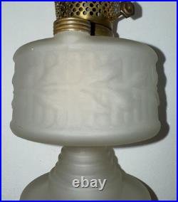Farmor Kerosene Lamp Satin White with Model A Burner Both Rare & HTF