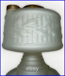 Farmor Kerosene Lamp Satin White with Model A Burner Both Rare & HTF