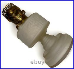 Farmor Kerosene Lamp Satin White with Model A Burner Both Rare & HTF