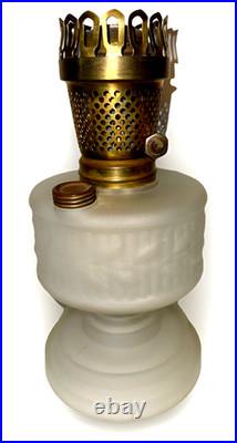 Farmor Kerosene Lamp Satin White with Model A Burner Both Rare & HTF