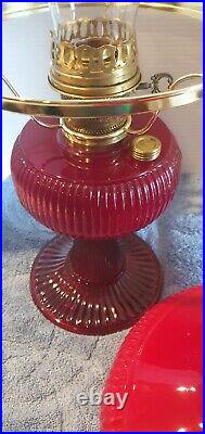 Fenton Aladdin Special Limited Edition 1996 Ruby Red Grand Vertique Lamp 364/500