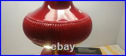 Fenton Aladdin Special Limited Edition 1996 Ruby Red Grand Vertique Oil Lamp