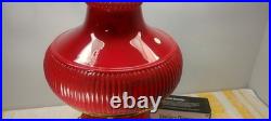Fenton Aladdin Special Limited Edition 1996 Ruby Red Grand Vertique Oil Lamp