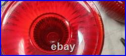 Fenton Aladdin Special Limited Edition 1996 Ruby Red Grand Vertique Oil Lamp